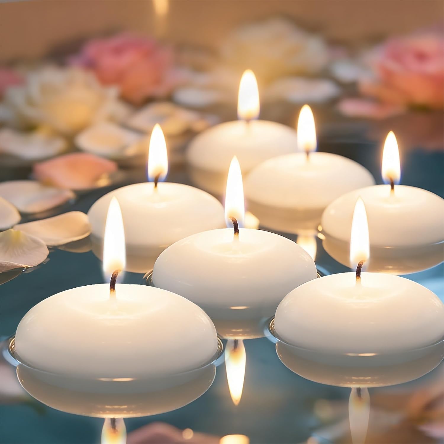 Paraffin Wax - 20 stuks ongeparfumeerde drijvende kaarsen voor
