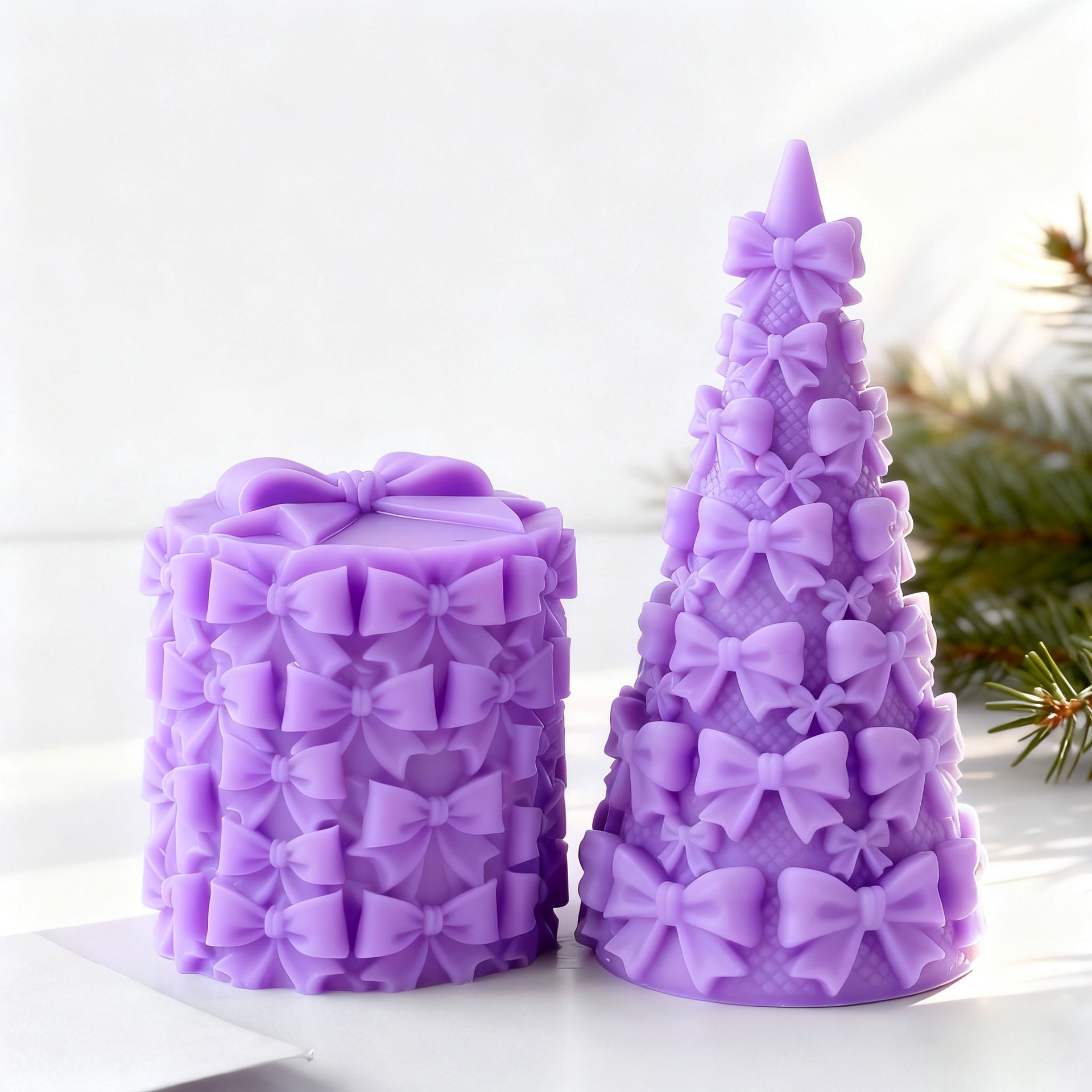 Candle Containers - 3D vlinderdas kerstboom geschenkdoos siliconen mal