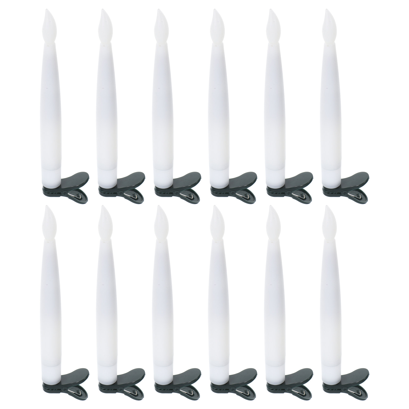 Paraffin Wax - 12 sets kerstboom-LED-kaarsen, warmwit, zonder vlam,