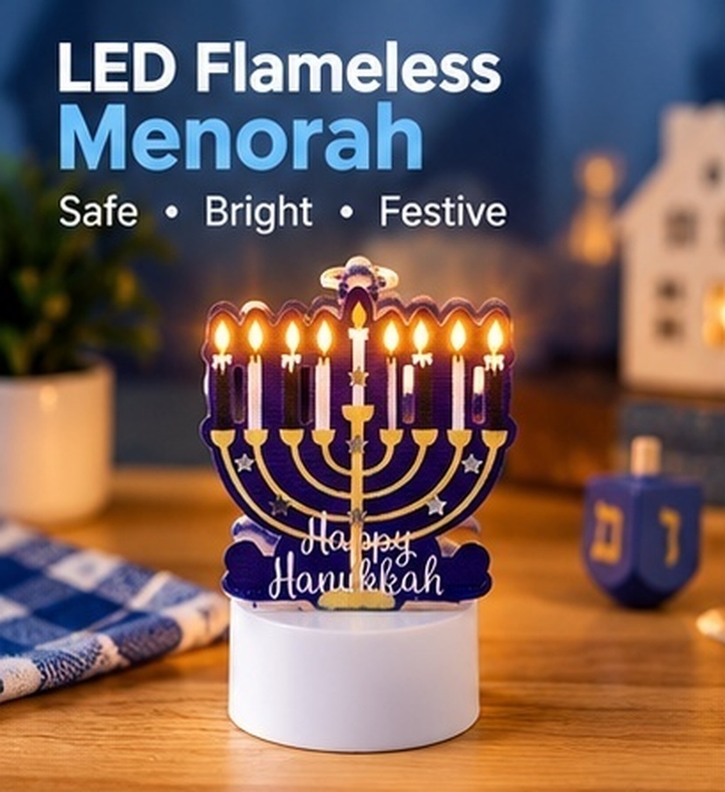 IJzeren LED-vlamloze Hanukkah- - Paraffin Wax recensie en prijs