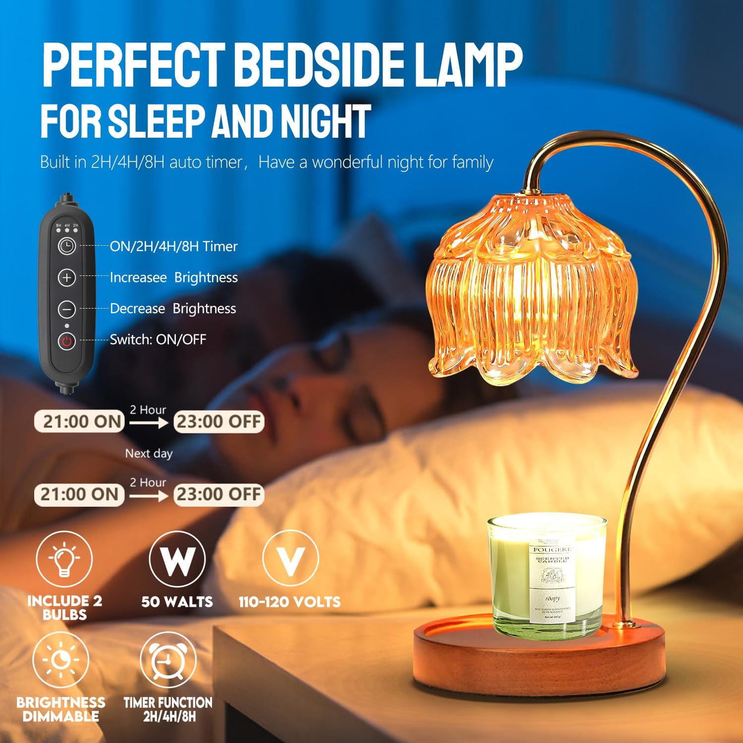 Kaarswarmerlamp met timer dimb - Silk Candle recensie en prijs