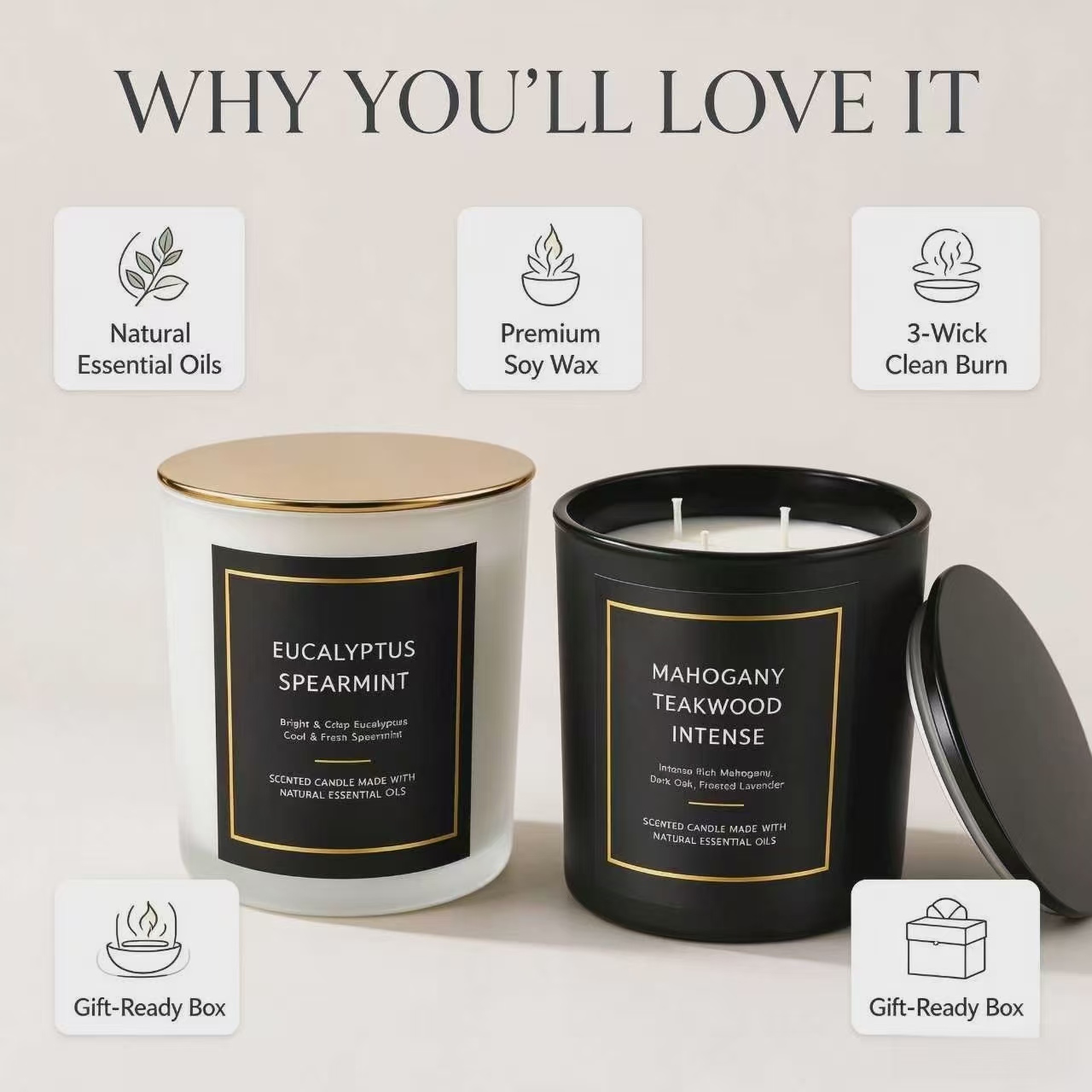 Geurkaarsen, romantische lucht - Soy Wax recensie en prijs