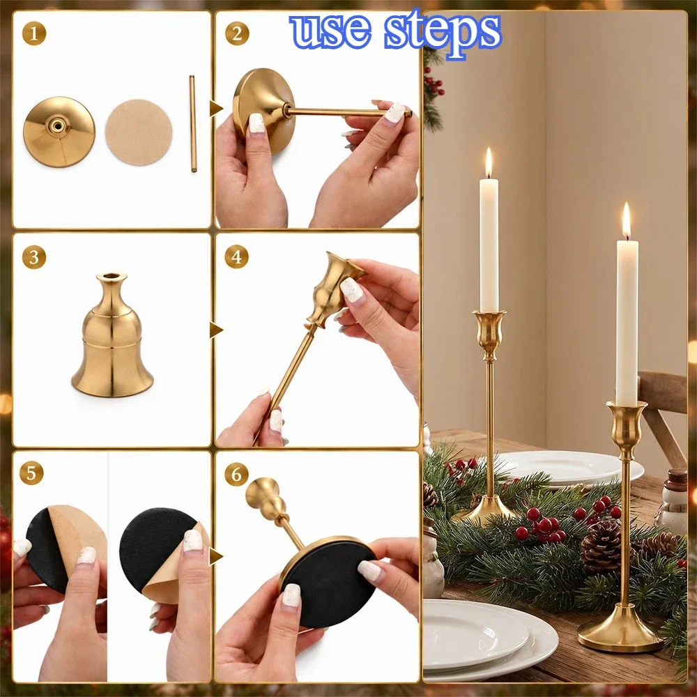 6 sets vintage metalen kaarsen - Silk Candle recensie en prijs