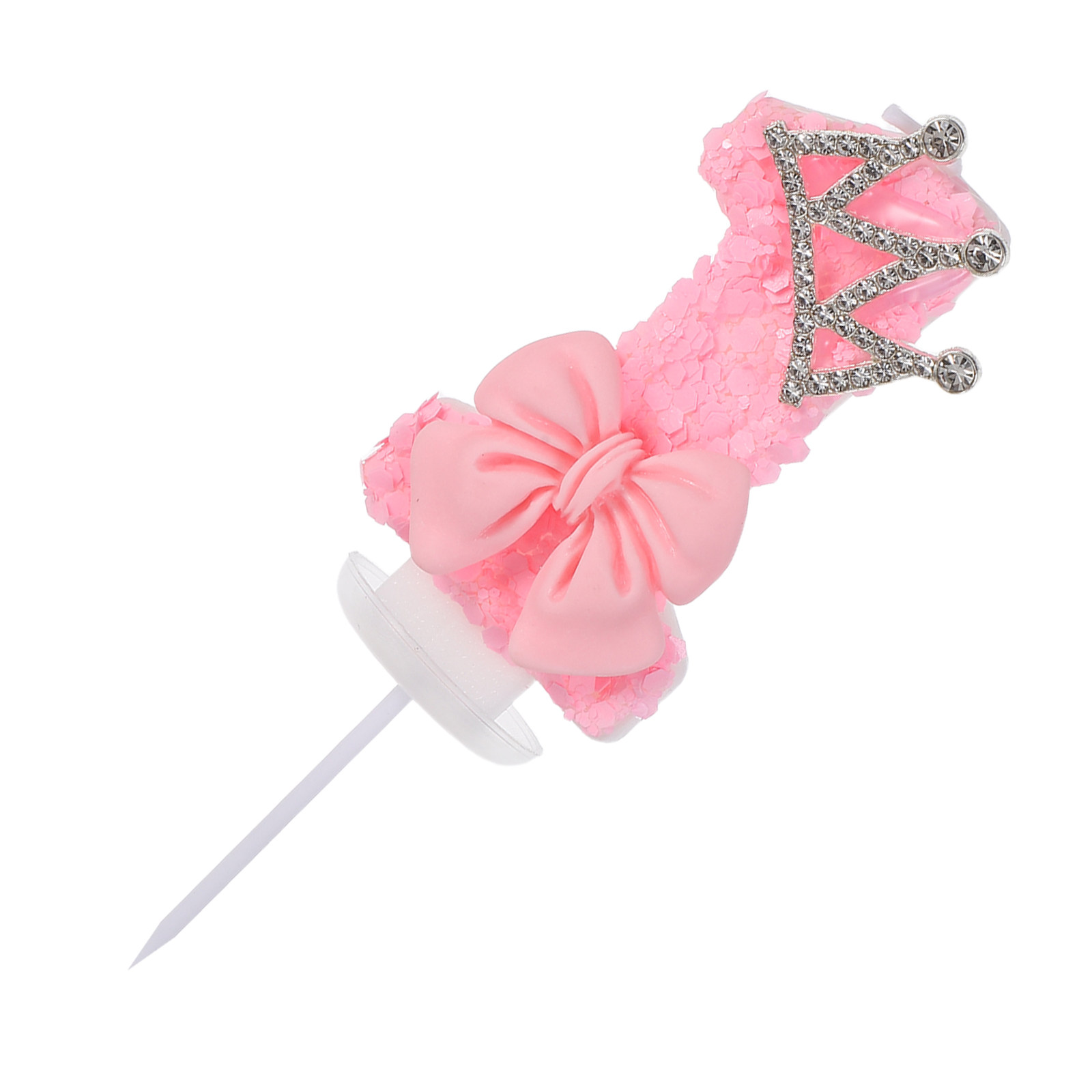 Roze taarttopper met strik en  - Soy Wax recensie en prijs