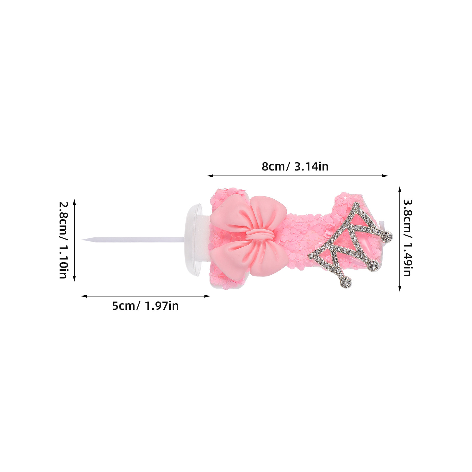 Roze taarttopper met strik en  - Soy Wax recensie en prijs