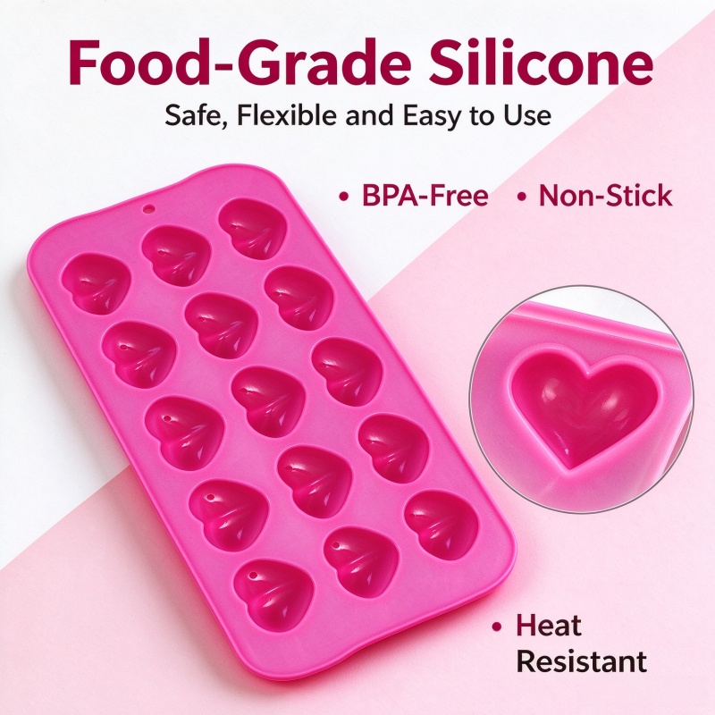 3D hartvormige siliconen mal,  - Candle Molds recensie en prijs